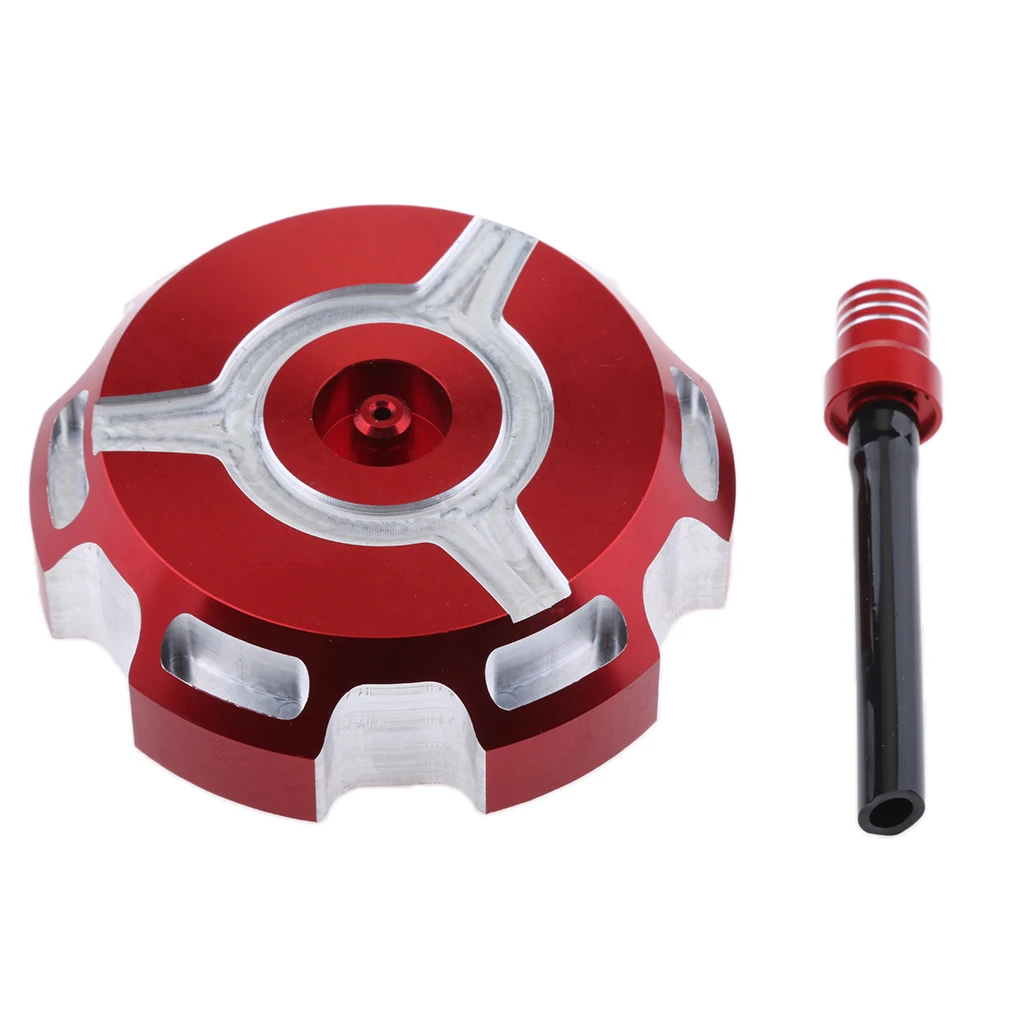 CNC Fuel Gas Tank Cover Cap & Breather Valve For Honda CRF 450R 2002-2017 Red