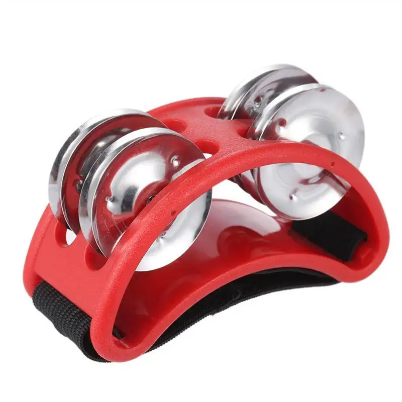 Foot Drum Toy Percussion Musical Instrument With Metal Jingle Bells Multi-Colors Foot Toy Musical Instrument