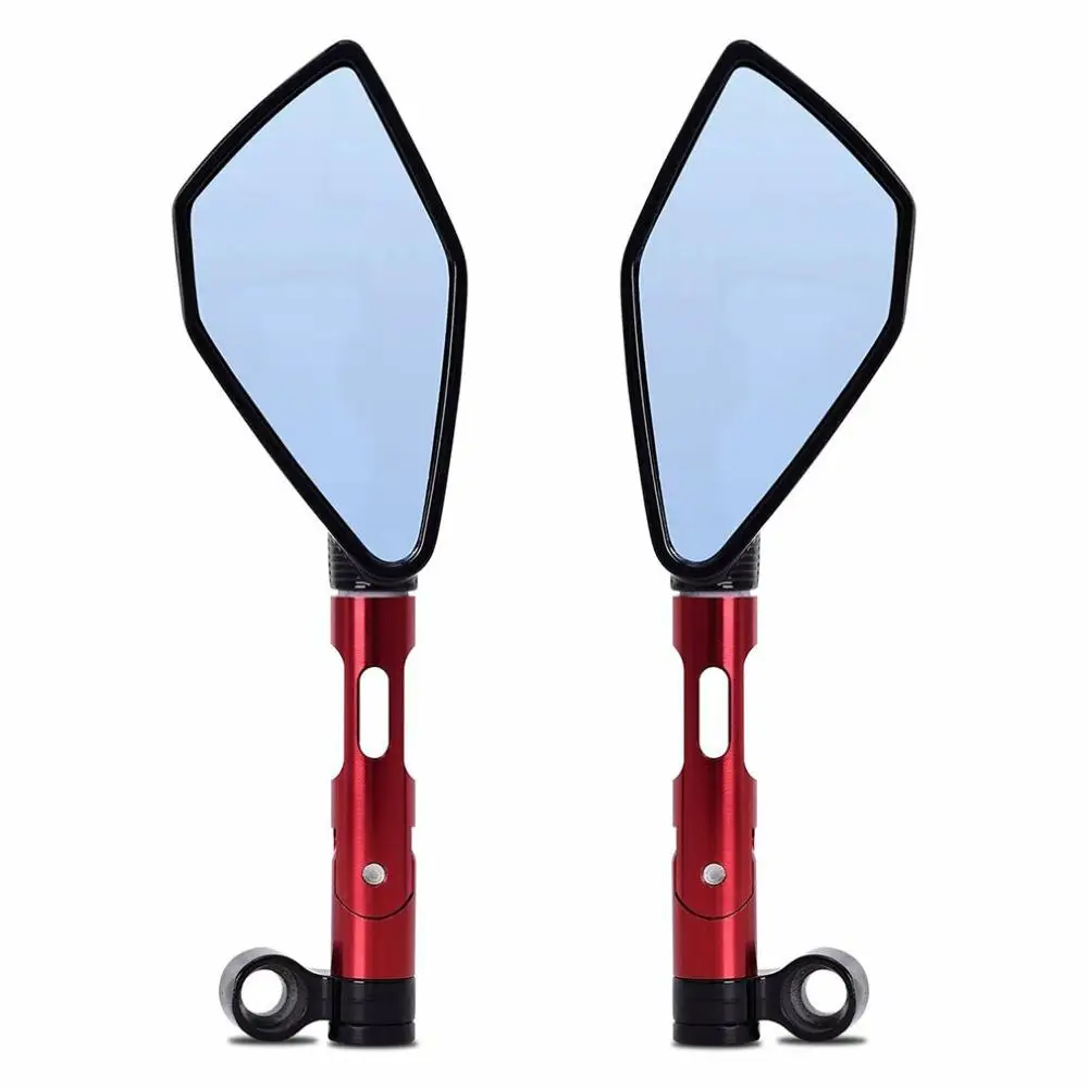 

Motorcycle Accessories Universal Rearview Mirror Aluminum Alloy Diamond Pentagonal Reflective Back Mirror Universal Cnc