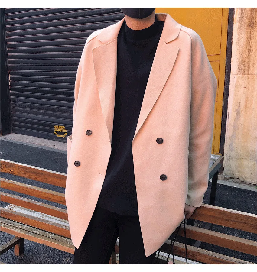 Men's windbreaker jacket autumn and winter new material windbreaker handsome jacket youth fashion trend men's clothing