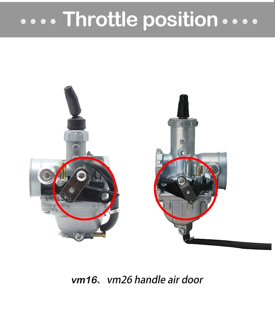 ZSDTRP Mikuni VM16 20 22 26 28 30 мм T125 карбюратор 19 мм 28 мм 30 мм 32 мм Carb для 110-250cc Dirt Pit Bike ATV Quad Мотоцикл