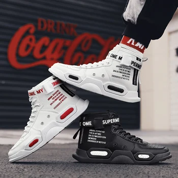 

2019 New trend fashion outdoor leisure Velcro sneakerszapatos de hombre increase 39-44 men's shoes sports shoes tennis