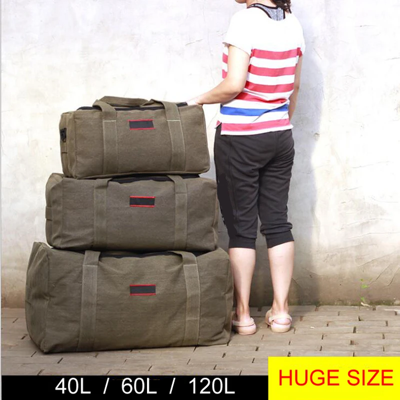 Tote-Handbag Duffle-Bags Trip-Bag Canvas Women Luggage Foldable Travel Large-Capacity