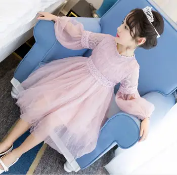 

Children's dress girl's dress spring summer Princess Dress 2018 lace mesh dress children's dress children clothes kid clothes