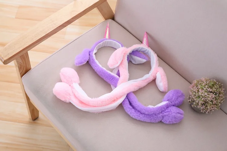 Douyin Toy Ear Will Move the Unicorn Hair Bands a Pinch Ear Will Move the Photo Shoot Photo Props Hair Bands