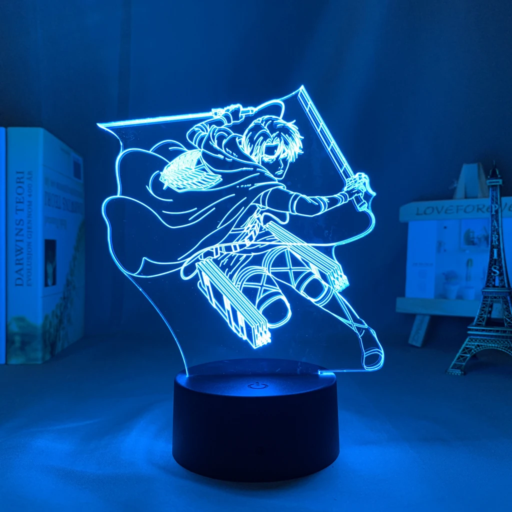 Anime Attack on Titan Led Night Light Lamp for Bedroom Decoration Kids Gift Table 3d AOT | Лампы и освещение