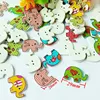 50pcs/pack Wood Buttons Sewing Scrapbooking Random Mixed color 2 Holes Elephant Pattern buttons 20mm x29mm botoes decorativo 4
