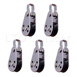 5/10PCS 316 Stainless Steel Pulley 60mm Wire Rope Crane Pulley Block Hanging Wire Towing Wheel For 2mm To 8mm Rope