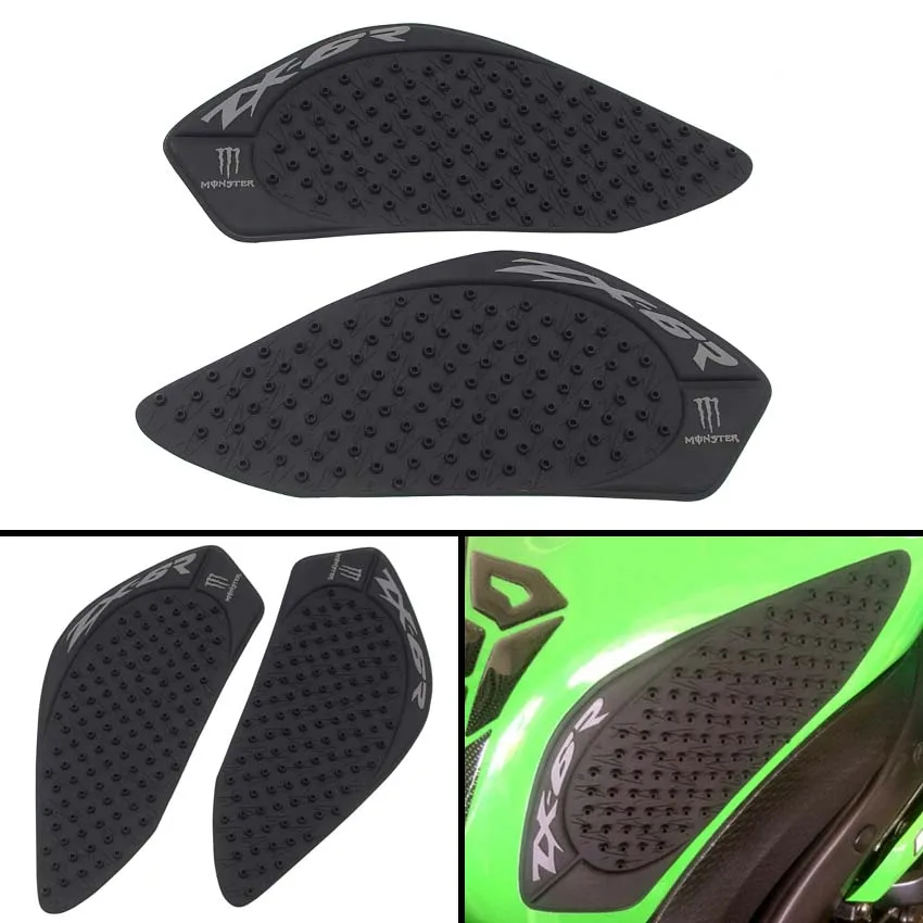 Ninja ZX6R ZX-6R ZX636 мотоциклетные противоскользящие Танк Pad 3M Сторона газа Колено сцепление тяговые колодки протектор Стикеры для Kawasaki