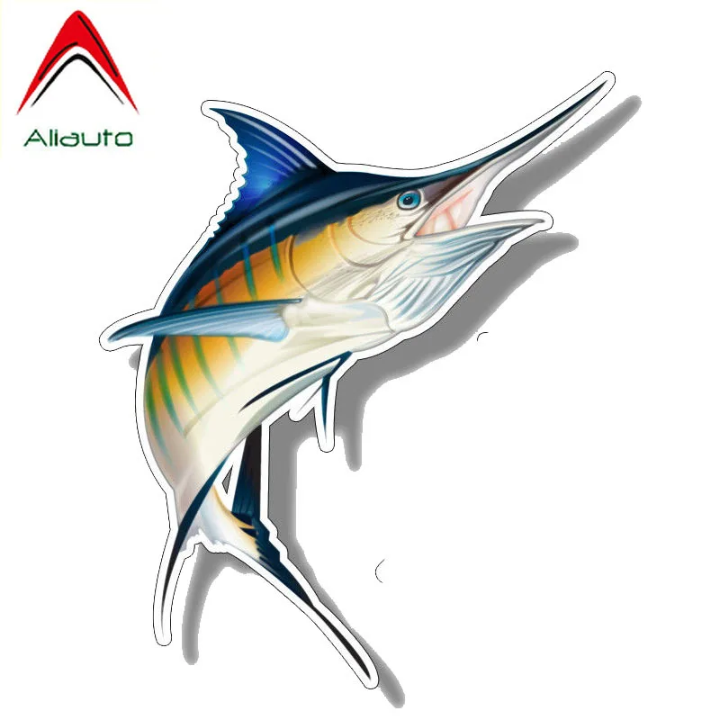 Aliauto креативные автомобильные стикеры Marlin рыба соленая вода Смешные аксессуары