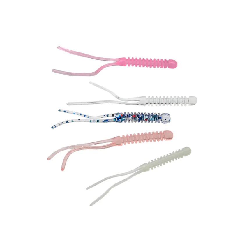 

Root Bait Lure TPR Soft Bait Double Needles Tail 5-Color 12 Shuttlecocks in Each Box Root Fishing Small Soft Bait Model Maggots