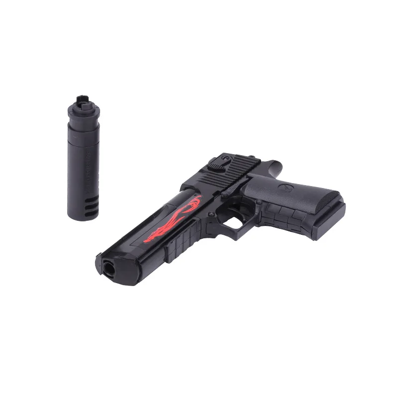 

Military weapon gun toys building block Israel Desert Eagle Pistol assemble model with Muffler BB ball Bullet bricks collection