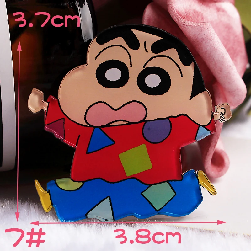 1 шт. Crayon Shin-chan мультфильм милые значки акриловые значки для рюкзака значки, одежд пластиковый значок Kawaii булавка брошь значок Y13