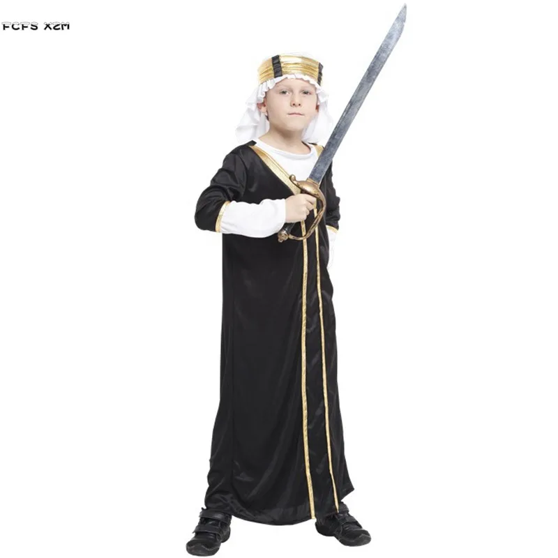 Ragazzi Halloween Warrior Of Egypt Costumi Bambini Bambini Arab Prince Robe Cosplay Carnival Purim Stage Show Gioco Di Ruolo Party Dress