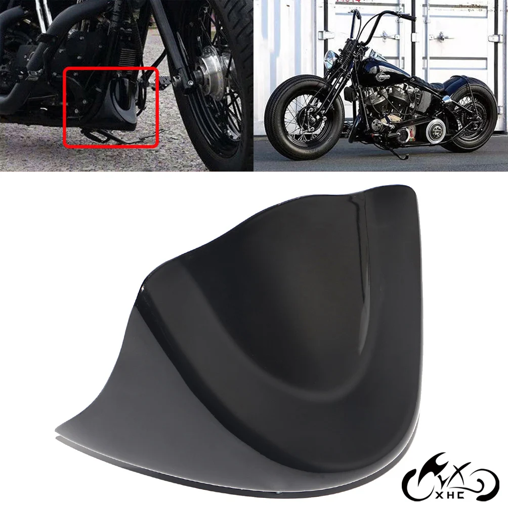 Motorcycle Gloss Black Front Chin Spoiler Air Dam Fairing Kit For Harley Dyna 2006-2017 NEW 