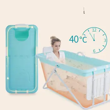 

Bath Barrel Adult Foldable Bath Tank Plastic Household Bath Barrel Bath Tank Full-body Thickening Constant Temperature