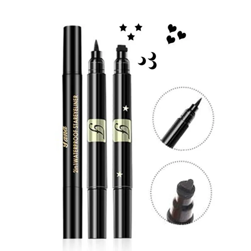 1PC Waterproof Double Head Waterproof Liquid Stamp Eyeliner Pen Tattoo Stamping Eye Liner Pencil Makeup Tools Heart/Star/Moon 1PC Waterproof Double Head Waterproof Liquid Stamp Eyeliner Pen Tattoo Stamping Eye Liner Pencil Makeup Tools Heart/Star/Moon