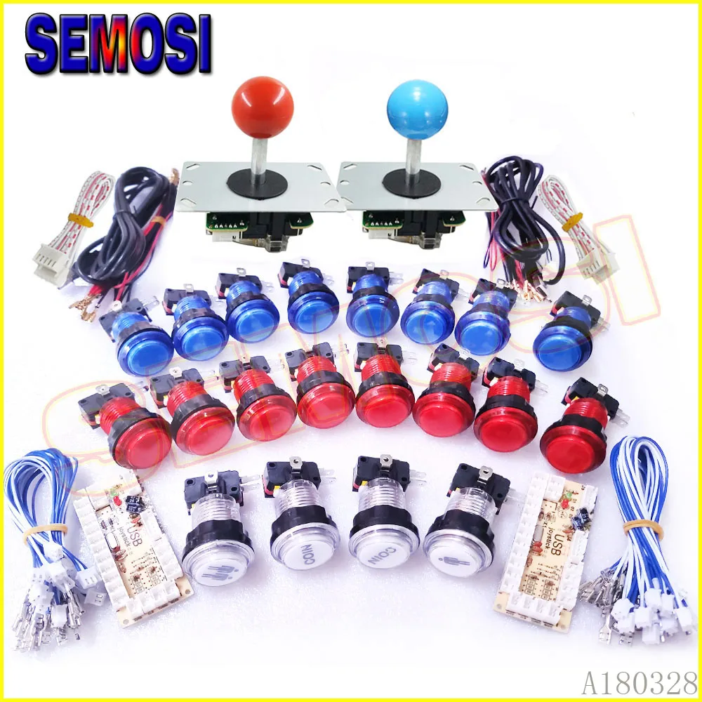 

5Pin Arcade Joystick Buttons DIY Kit ,Zero Delay Encoder to PC Control Cabinet Arcade Game Part for Pandora Box Arcade Machine