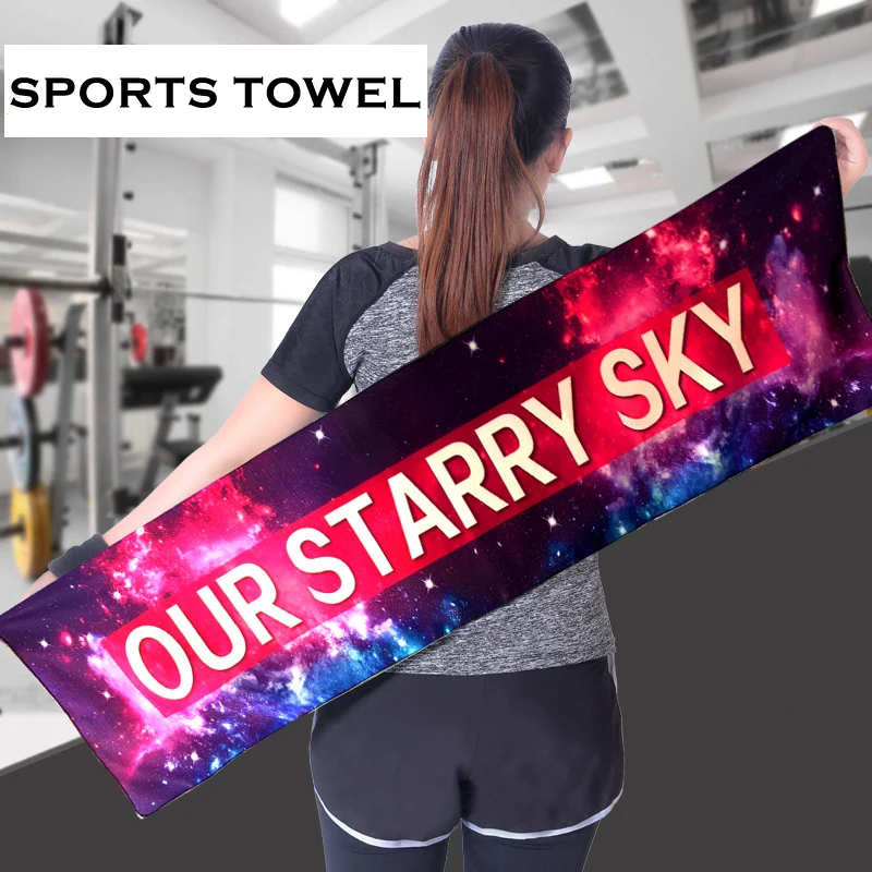 Fitness Cold Towel Outdoor Sports Cold Feeling Towel Fashion Printing Yoga Cooling Running Quick Drying