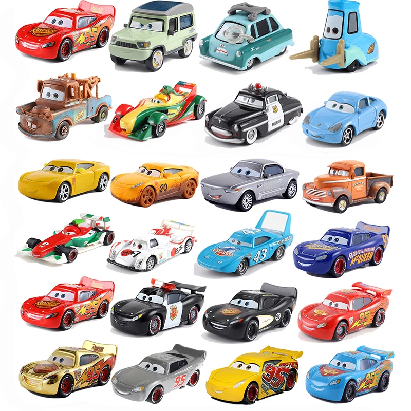 Машина Disney Pixar 2 3 Lightning McQueen Jackson Storm Sally Guido Mater 1:55 литой металлический сплав в