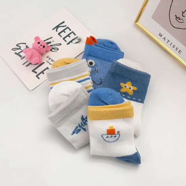 2021 New Spring and Summer Mesh Thin Cotton Childrens Socks