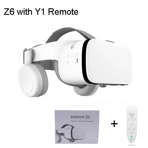 With White Y1 Bobovr Z6 обновление шлем 3d Vr очки виртуальной реальности Гарнитура Bluetooth наушник для смартфона Google Cardboard - Цвет: With White Y1