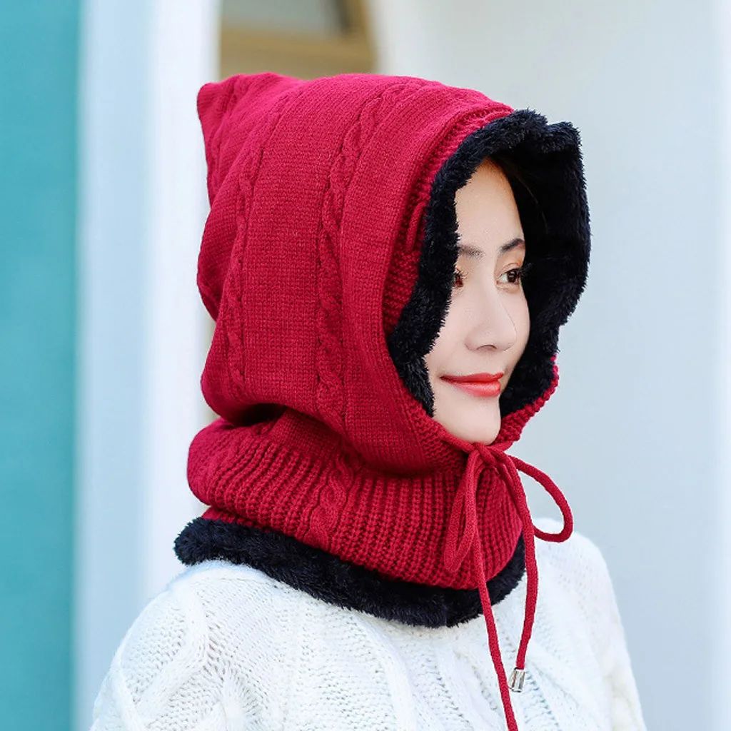 Зимняя вязаная однотонная шапка бини женский шарф Skullies Beanies Зимние шапки для женщин шапки Gorras Bonnet маска брендовые шапки