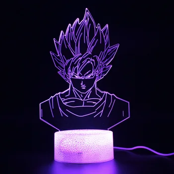 

Cartoon 3D Novelty Light LED Light Dragon Ball Lamp Illusion Remote Control Touch 3d Table Lamp Goku Led Light Party Night Light