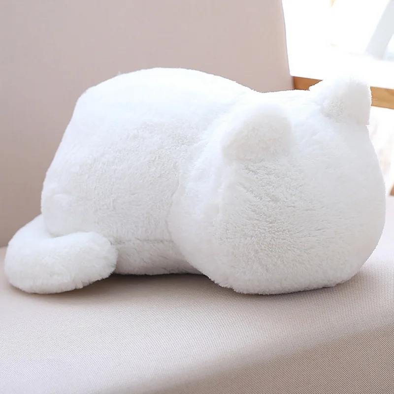 DIDIHOU 33x24x18CM Super Soft PP Cotton Plush Cat Cushions Pillow Back Shadow Cat Filled Animal Pillow Home Decors Toys 3 Colors