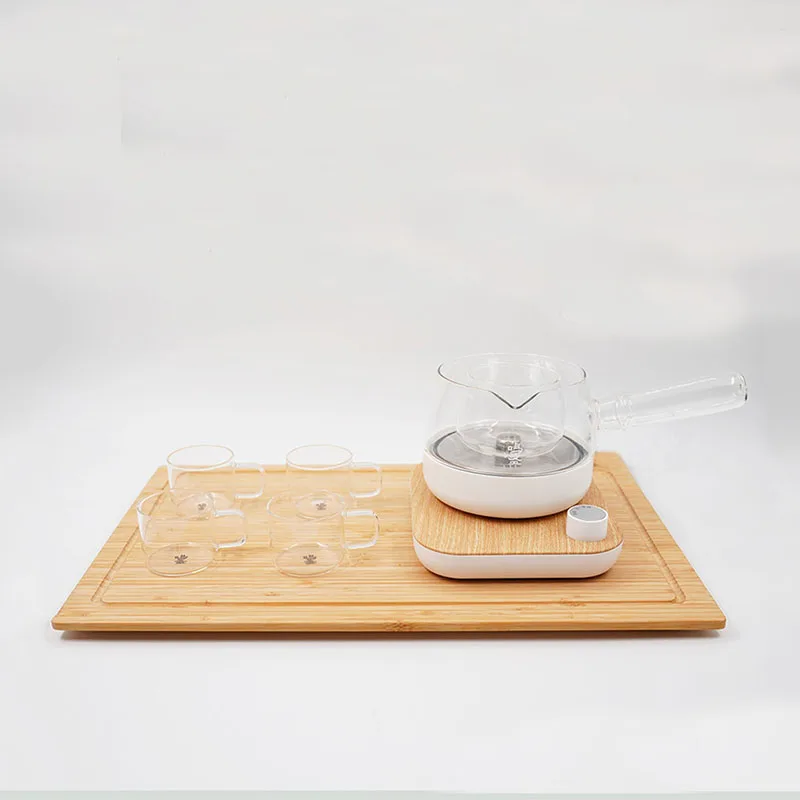XM-YP-046 Xiaomi многофункциональный чайник для приготовления чая стеклянный чайник с защитой от обжига съемная ручка для слива чая Чайная плита товары для дома - Цвет: XM-YP-046