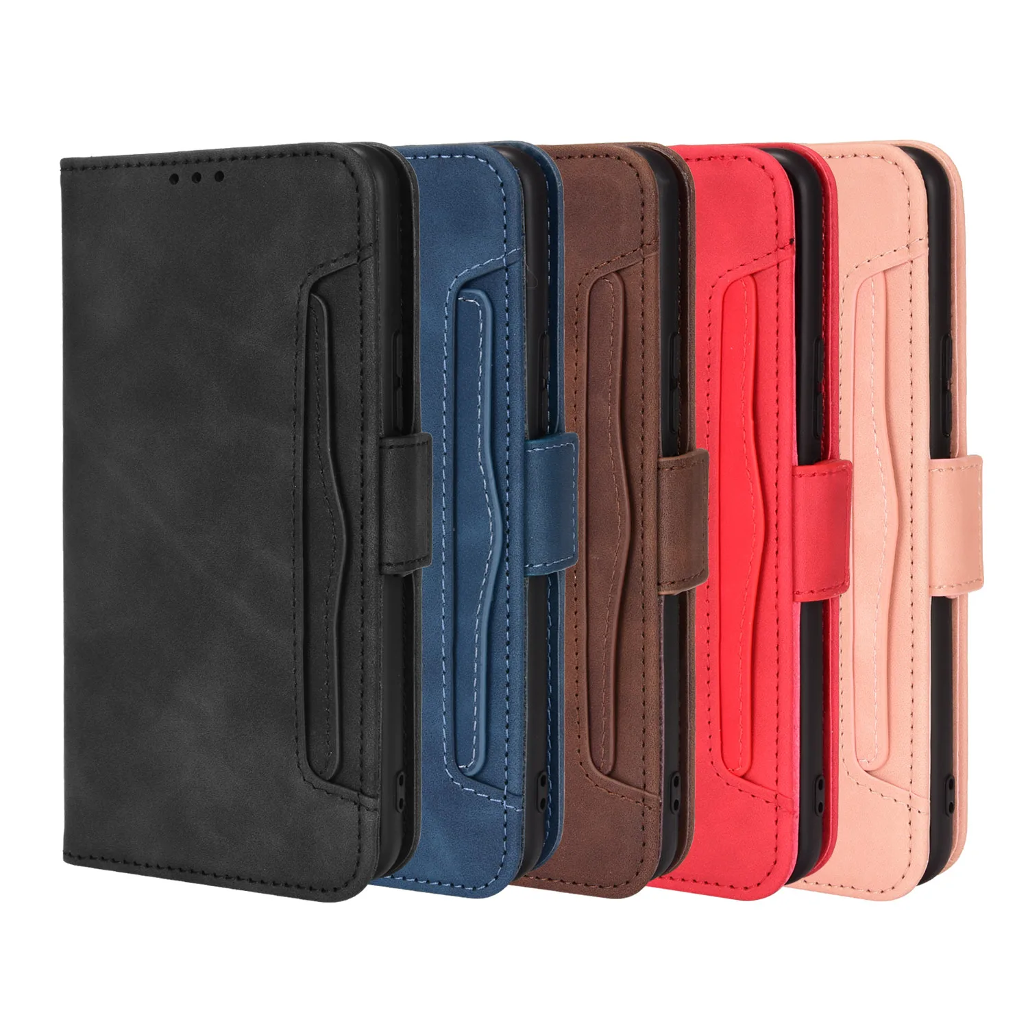 Leather Wallet Flip Phone Case with Multi-Card Slots