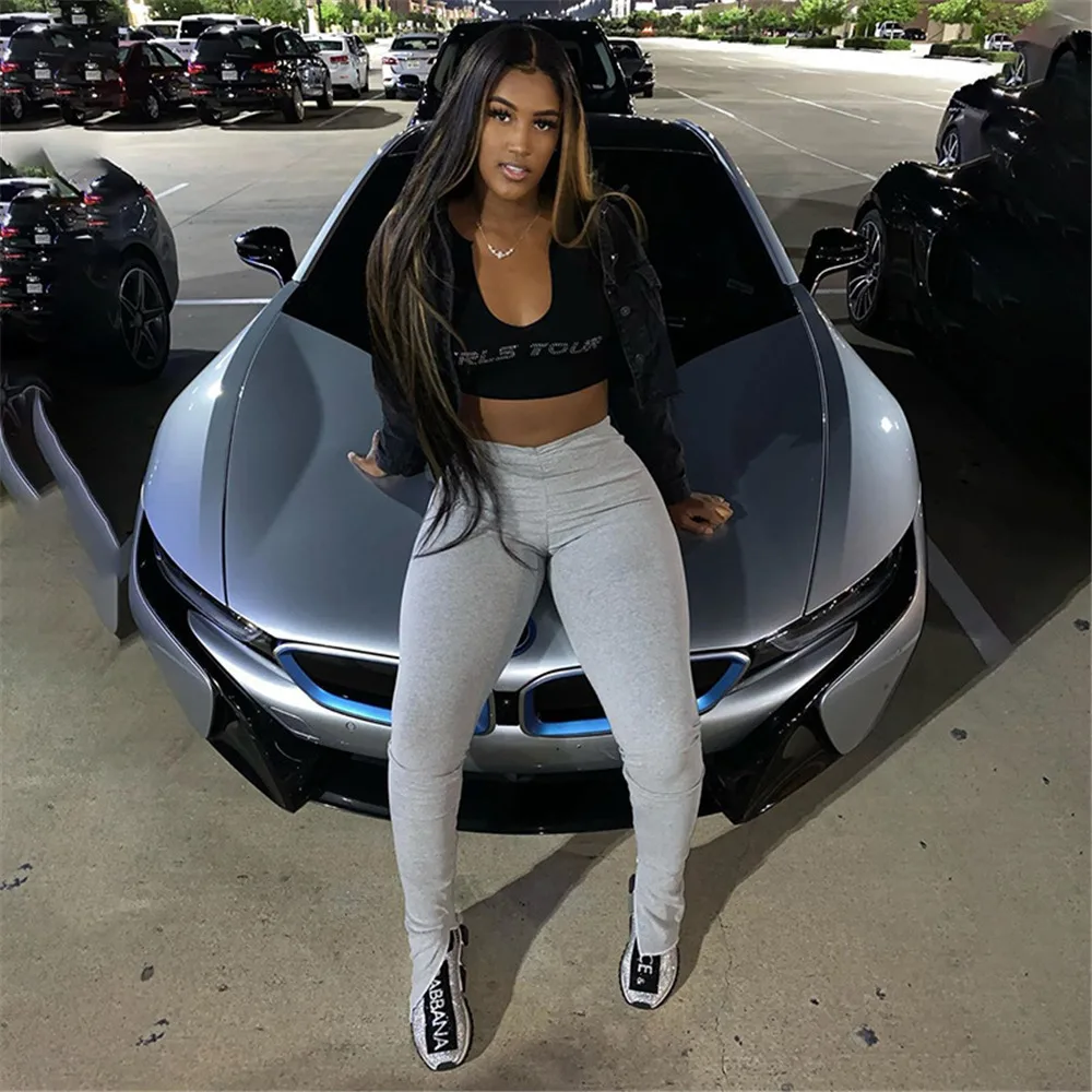 

Womens Winter Leggings Slim Thin Sports Fitness Leggings for Women Solid Color Split Tight Femme Pants