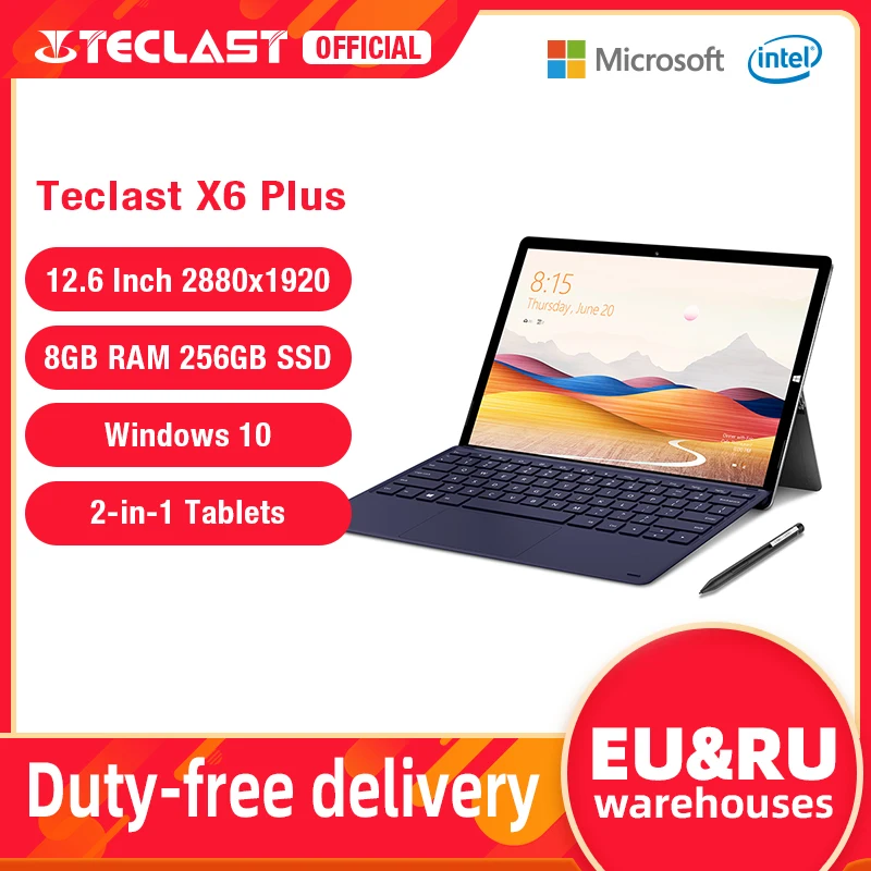 Teclast X6 Plus планшет с 10 1-дюймовым дисплеем четырёхъядерным процессором Intel Celeron ОЗУ 8