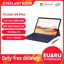 Teclast X6 Plus 12.6" 2 in 1 Tablet 2880x1920 Windows 10 8GB RAM 256GB SSD Tablets PC Quad Core Intel Celeron Processor N4100