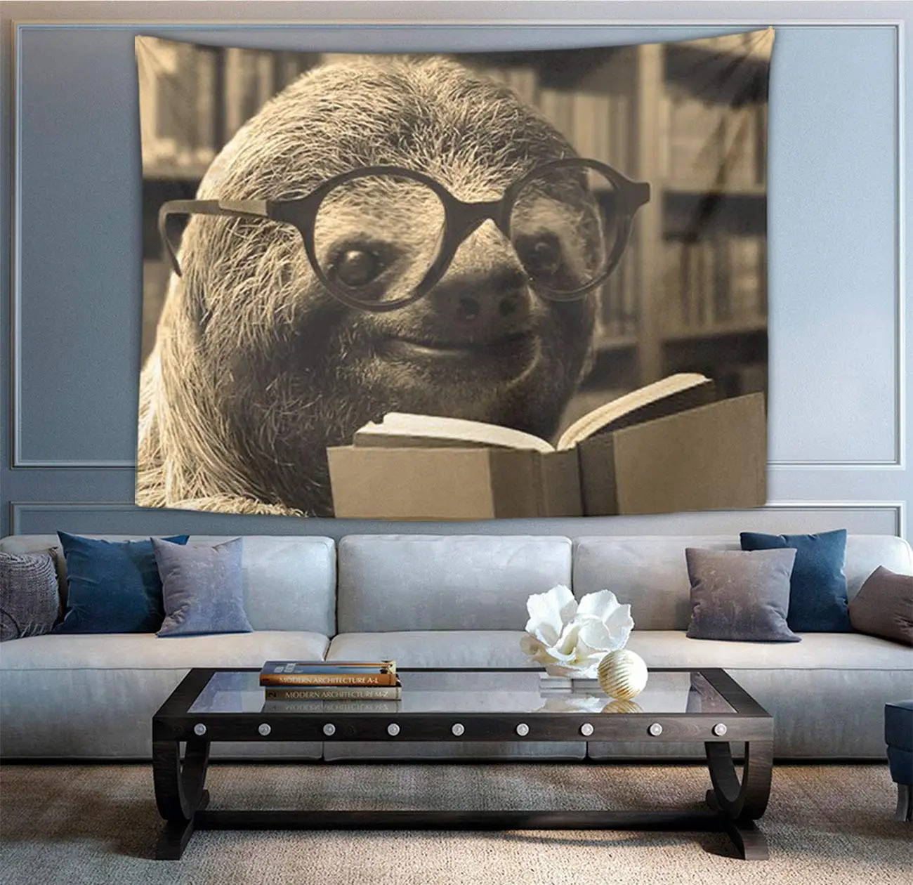 

Funny Sloth Tapestry Wall Hanging Art Bohemian Mandala Decor