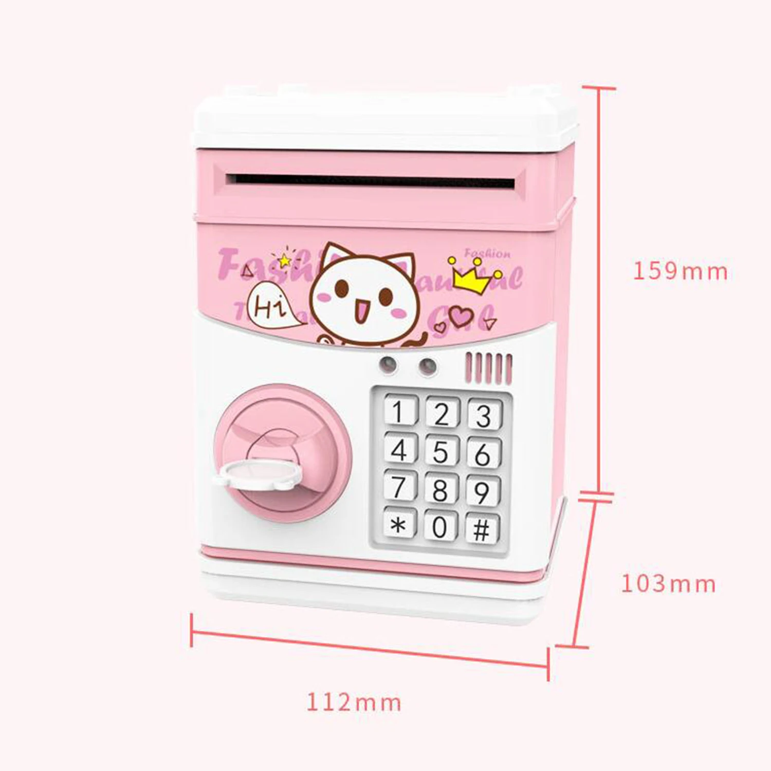 Mini Piggy Bank Cartoon Pattern Money Box Saving Box For Coin With Play Music Deposit Cash Safe Home Decoration Children's Gift