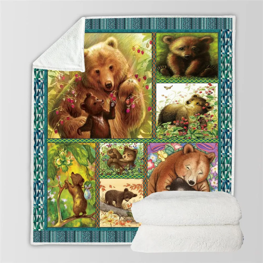 3D-Russia-Bear-Sherpa-Blanket-Back-to-School-Scotland-Pattern-Bed-Sofa-Printed-Fleece-Plush-Throw (2)