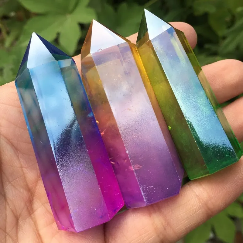 Titanium Rainbow Aura wand points (2)