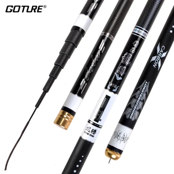 

Goture LONGTENG High Carbon 1:9 Power Telescopic Fishing Rod 2.7m-6.3M Carp Fishing Pole Super Hard Trout Tenkara Fishing Rod