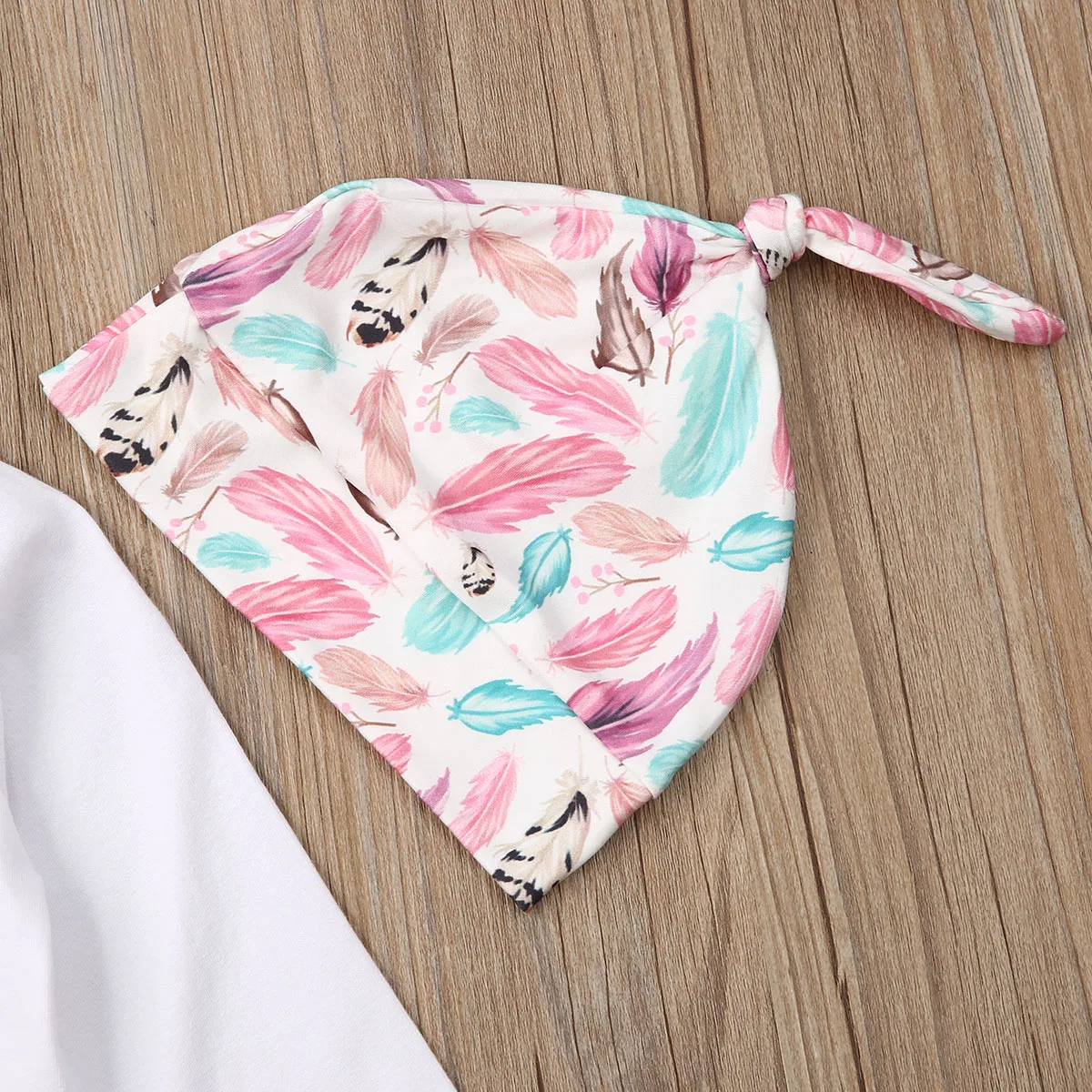 Spring Autumn Newborn Kid Baby Boy Girl Letter Romper Tops+Pants+Hat+Headband 4PCS Outfits Set