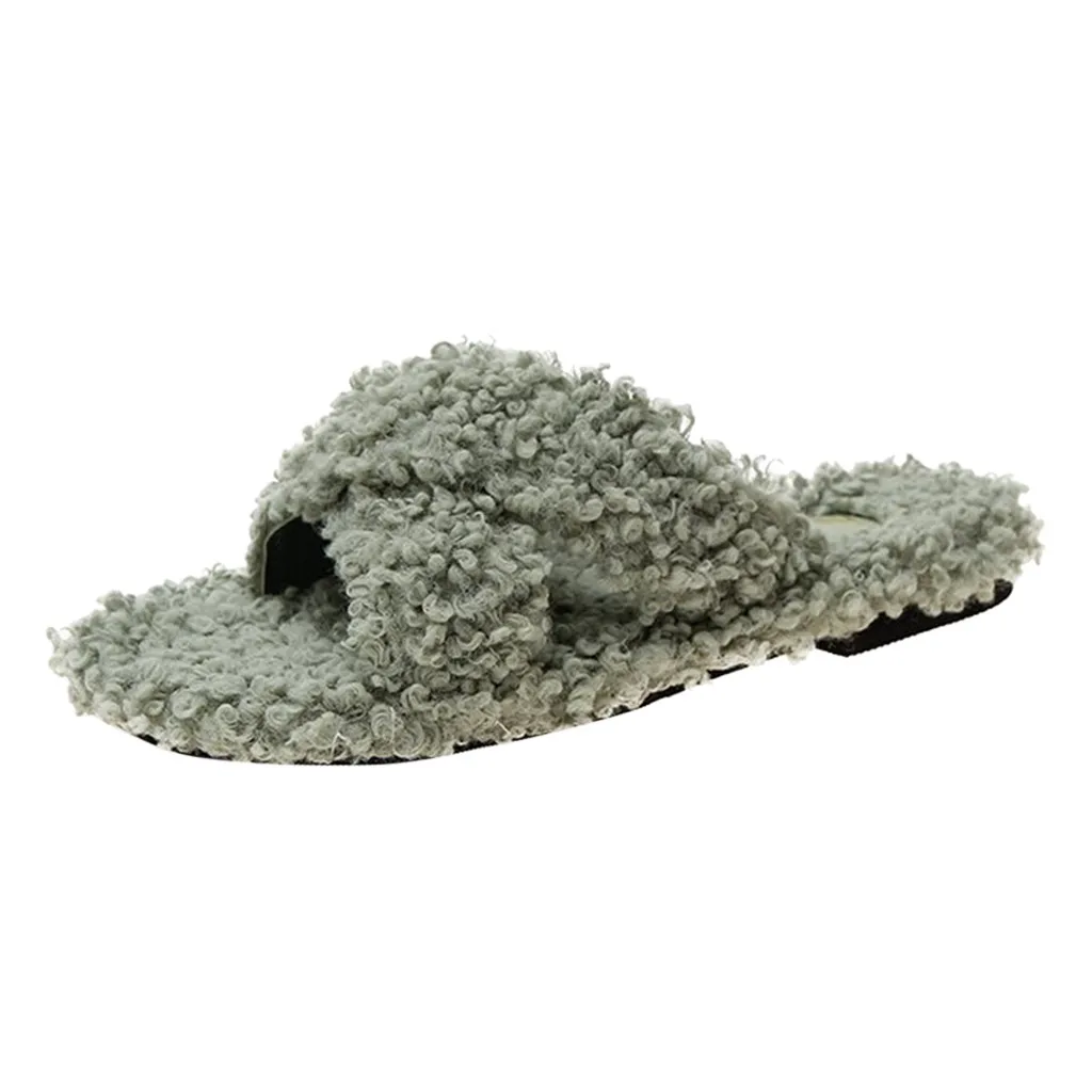 Тапочки для женщин и девочек; милые хлопковые короткие плюшевые тапочки на плоской подошве; повседневная обувь; удобные женские тапочки для дома и улицы;# ew