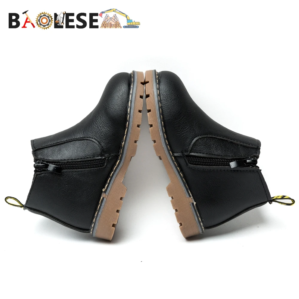 BAOLESEM Kids Snow Boots Child Ankle Boots Children Shoes Warming Fur Lightweight Child Snow Shoes Watertight Anti-skid Winter