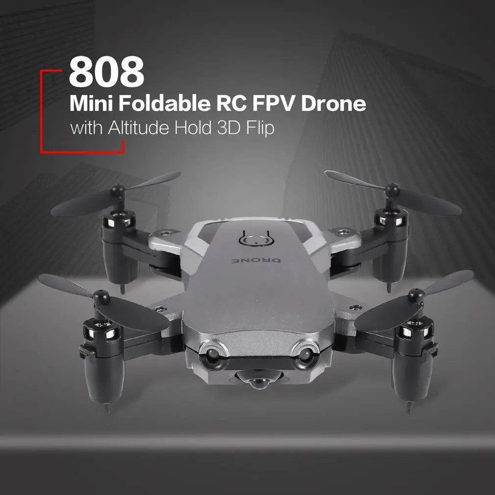 808 мини-Дрон с камерой HD 720 МП/P регулируемая камера в режиме реального времени высота удержания Карманный складной FPV RC Дрон