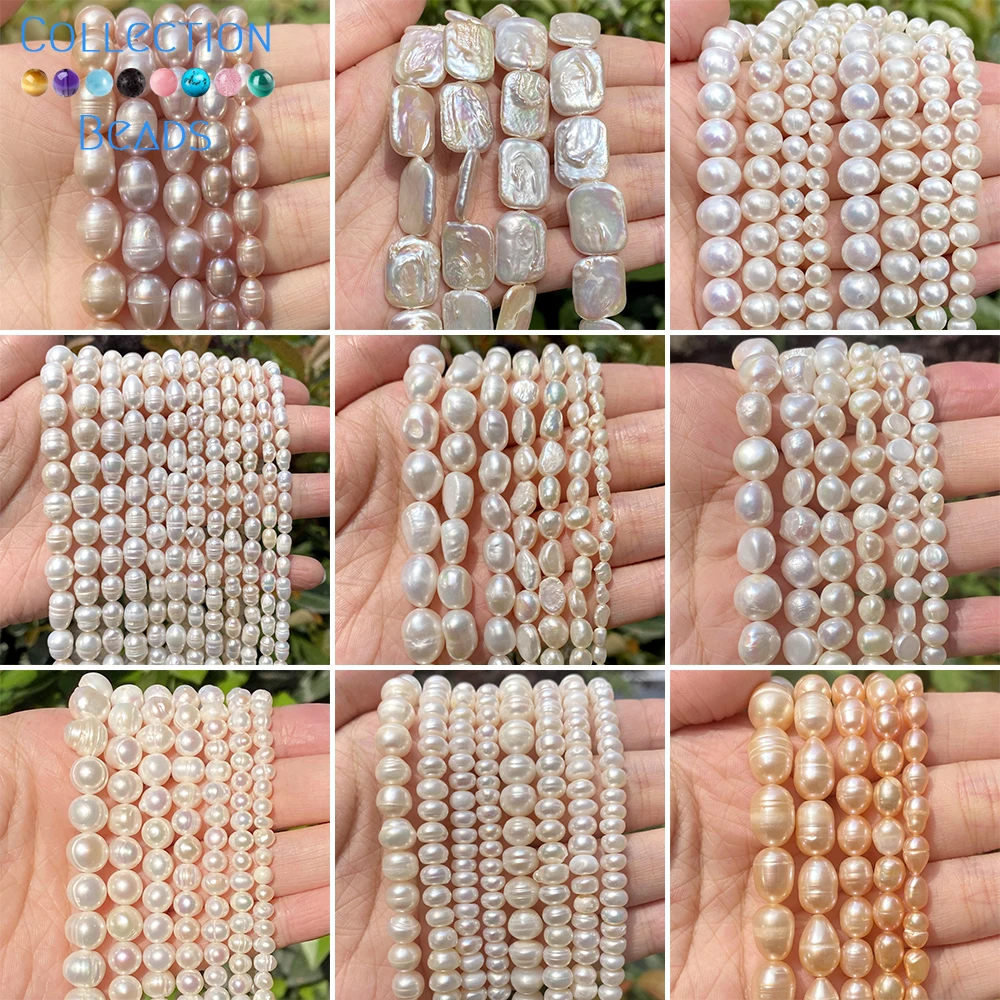 

Natural Freshwater Pearl Beads Baroque High Quality Irregular Shape Punch Loose Beads for Jewelry Making DIY Necklace Bracelet