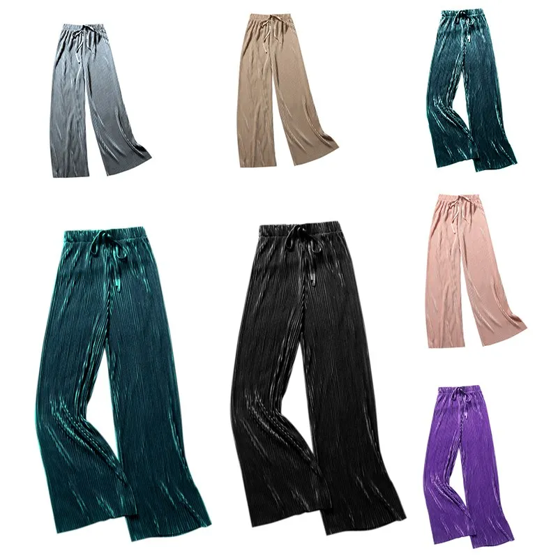 Новые женские брюки с высокой талией повседневные лаконичные универсальные летние слаксы женские ледяные шелковые брюки женские Слаксы