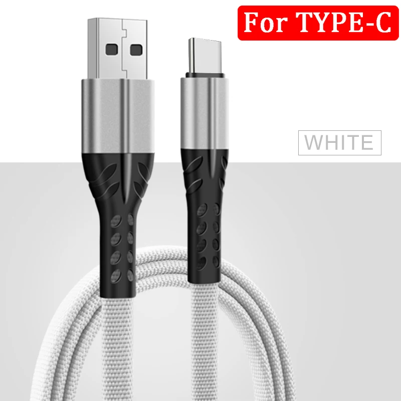 1 м 2 м зарядный кабель Micro usb type C 3.5A Быстрая зарядка Microusb type-C зарядное устройство провод usb c для Xiaomi для huawei usb Дата-кабель - Цвет: For Type C White
