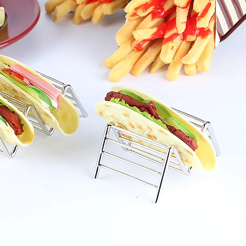 Лоток для Стиль Taco подставка держатель лоток Нержавеющая сталь нержавеющие