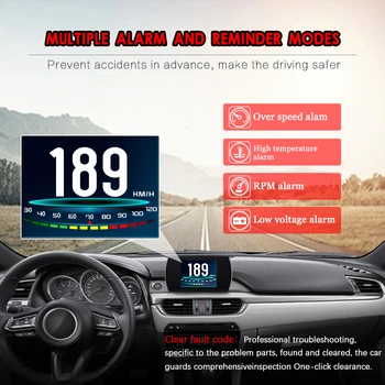

HUD P12 Head Up Display P12 HUD Display Car GPS OBD OBD2 Diagnostic Tool Projector Digital Speedometer Car Speed Security Alarm