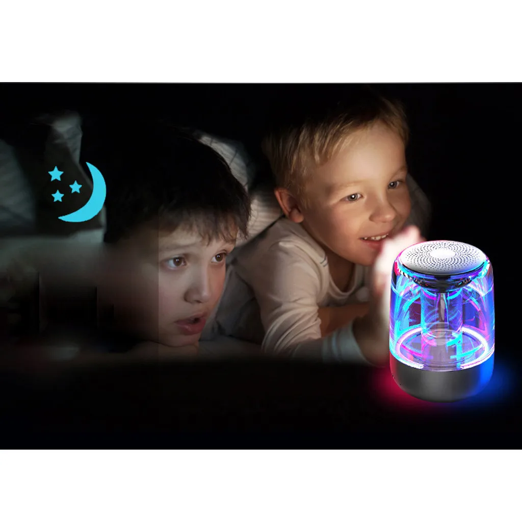 Портативный беспроводной RGB светодиодный динамик Blueteeth s ночной Светильник HD HiFi мощный звук Blueteeth динамик