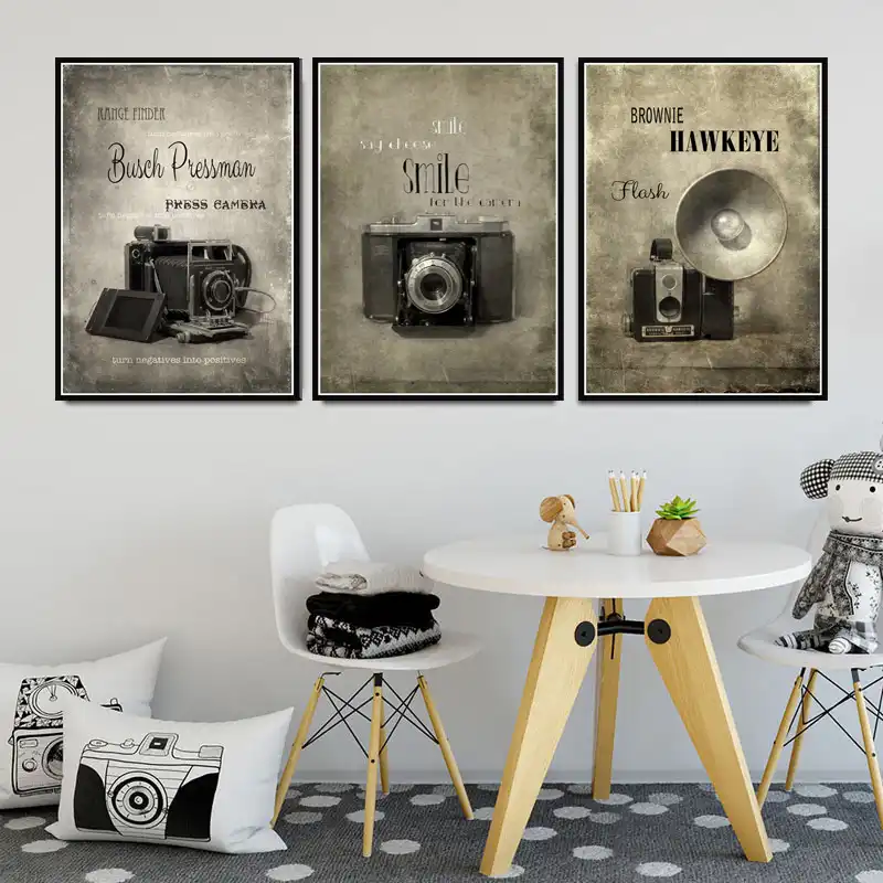 Poster E Impresiones Camaras Vintage Historia Clasica Pintura Al